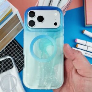 Carcasa ZUMMIT Glitter MagSafe — Celeste